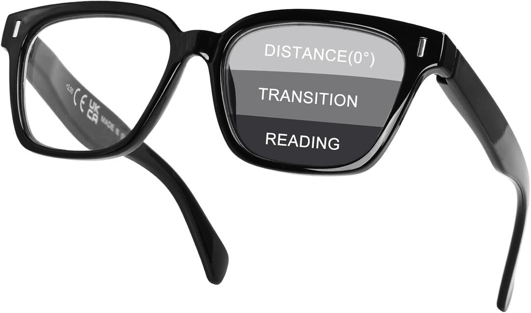 Progressive Multifocal Reading Glasses for Women Men, Anti Glare Blue Light Blocking Multifocus Computer Glasses