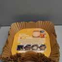 200 PCS Air Fryer Disposable Paper Liners,8 Inch Square Parchment Disposable Paper Liner for 5-8QT Air Fryer, Baking, Roasting and Microwave, Non-Stick Airfryer Accessories (Nature)