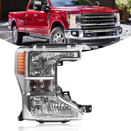 YEQSHNG RH Halogen Headlights Assembly Compatible with 2020-2022 Ford F250 F350 Super Duty Right Passenger Side LC3Z-13008-A FO2503405