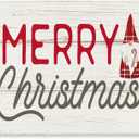 Stupell Industries Merry Christmas Sentiments Festive Holiday Gnome, Designed by PDR, LLC Canvas Wall Art, 24x30, Off- White (30L" x 24W")