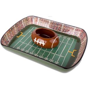 Football Stadium Chip And Dip Sports Serving Set