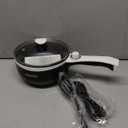 Dezin Hot Pot Electric Upgraded, Non-Stick Saut Pan, Rapid Noodles Electric Pot, 1.5L Mini Portable Hot Pot for Steak, Egg, Fried Rice, Ramen, Oatmeal, Soup with Power Adjustment (Black)