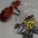 Duck Decoy Weights, Pre-Rigged Hunting Anchors, Stainless Steel wirerope and Coated, Stainless Swivel and carabiners, Geese and Duck Hunting, Waterfowl Hunting. (5.3 oz - 78")