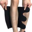 Calf Brace, Shin Splint Compression Sleeve (1 Pair) for Swelling, Edema, Hiking, Training, Adjustable Calf Support, Shin Brace for Men and Women (Large)