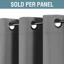 Blackout Grey Curtain for Living Room Thermal Curtain 96 Inches Long Energy Saving Blackout Curtain for Bedroom, Light Blocking Rich Curtain Draperies Grommet Top Sliding Door Curtain (1 Panel, Gray)