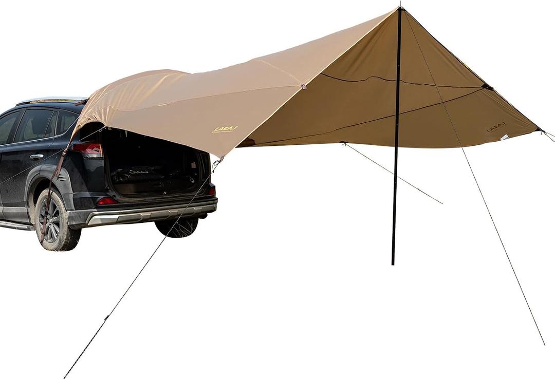 Tailgate Tent,Tailgate Awning, Car Awning Sun Shelter Waterproof 3000MM UPF 50+, for Outdoor Camping, SUV, Truck Van Camper Trailer, 13.33'x16'