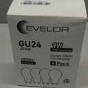evelor GU24 LED Light Bulb,60 Watt Equivalent Daylight White 5000K,Non-Dimmable,Efficient 9W,800 Lumens Twist and Lock 2 Prong Light Bulbs,15000 Hours,Ideal for Kitchen,Living Room,Bedroom, 4-Packs