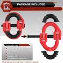 2 Pack 1/2" Safety Chain Connector Link, G80 Tow Hitch Hammerlock Coupling Link, Tow Chain Connector with 12000 lbs Loading (Red)