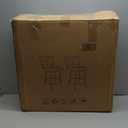 Swivel Counter Height Barstool with Back, Upholstered 26'' Counter Stool with Metal Frame, Channel Seat Back, Faux Leather Dark Brown