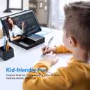 DOSS Cell Phone Stand with Bluetooth Speaker, 15W Wireless Charger and Anti-Slip Base,4-in-1 Function, 8H Playtime, Adjustable Holder, Compatible with Tablet (medium)