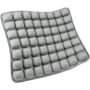 SUNFICON Inflatable Car Seat Cushion Air Seat Cushion Work from Home Office Chair Cushion Wheelchair Pad Anti Bedsore Orthopedics Pain Pressure Relief Cushion Camping Seat Mat w Pump 18"x16"x1'' Gray