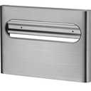 Stardrix Slim Brushed Stainless Steel Toilet Seat Cover Dispenser – Designer Wall-Mount Holder with Curved Edges and Large Capacity for Single or 1/2 Fold Covers, Aesthetic and Modern Look