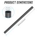 2 Pcs 3K Carbon Fiber Tubes, 12x10x600mm, Twill Matte Finish