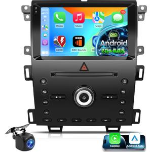 Car Radio for Ford Edge 2011-2015, [2+64] 9 inch Android Touchscreen Stereo with Carplay/Android Auto, GPS Navigation, WiFi, Bluetooth, SWC, Backup Camera, FM/RDS