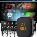 5 in 1 Wireless CarPlay Adapter and Android Auto Adapter Support Netflix/YouTube - CarPlay Ai Box Convert CarPlay Dongle TF Card/U Disk Magic Link for OEM Wired CarPlay/Android Auto Cars