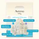 Aveeno Baby Welcome Little One Gift Set, Skincare Set with Nourishing Body Wash & Shampoo, Calming Bath Wash, All Over Wipes, Daily Moisturizing Lotion, & Balm, 5 Items