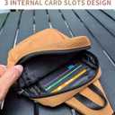 Mini Crossbody Sling Bag, Small Shoulder Backpack, Left & Right Reversible, Brown