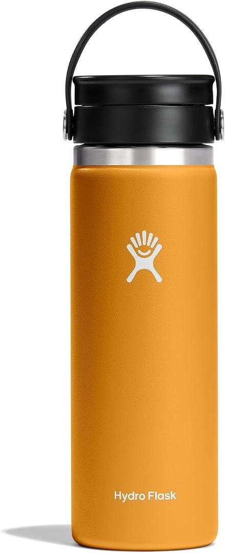 Hydro Flask Flex Sip Coffee Tumbler Insulated Stainless Steel, Non Spill, Leak Proof Travel Coffee Cup 20 Oz Fossil Brown