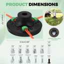 Envanptaz Universal Weed Eater Head, Fast Load Replacement String Trimmer Head with Bolts & Nuts - Weed Wacker Heads for Echo, Ego, Dewalt, Stihl, Husqvarna, Includes 12pcs 0.095" Trimmer Line