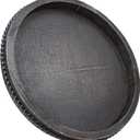 Round Wooden Serving Tray with Beads, Circle Vintage Black Wood Coffe Table Tray for Dining Room Table Centerpiece, Kitchen Counter (13")