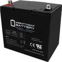 ML55-12 - 12 Volt 55 AH, Nut and Bolt (NB) Terminal, Rechargeable SLA AGM Battery