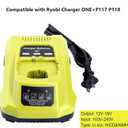 Elefly P117 Compatible with Ryobi 18V Battery Charger, Compatible with Ryobi 12V-18V ONE+ Lithium NiCad NiMh Battery P102 P103 P107 P108 P109 P189 P190 PBP002 PBP005