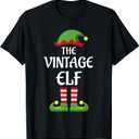 Vintage Elf Family Matching Group Christmas Old T-Shirt 2XL