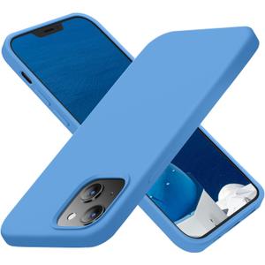 Cordking Designed for iPhone 13 Case, Designed for iPhone 14 Case, Silicone Ultra Slim Shockproof Protective Phone Case with [Soft Anti-Scratch Microfiber Lining], 6.1 inch, Blue