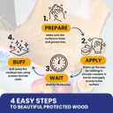 Premium Food-Safe Beeswax Wood Polish & Furniture Wax Hand Poured Wood Conditioner | Eco-Friendly & Non-Toxic | Protects & Restores All Wood: Furniture, Toys, Cutting Boards, Ornaments (3.5 Fl Oz)