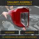 Dasbecan Left Driver Side Tail light Compatible With 2020-2024 Ford Explorer Halogen+LED Rear Light Replace# LB5Z13405F FO2800275