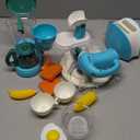 Joyin Play Kitchen Toys, Pretend Food Kitchen Accessories Girls Toy with Coffee Maker, Mixer, Toaster with Realistic Lights& Sounds, Birthday Gift for Kids, Gifts for Christmas (Blue)