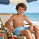 Cozople Boys Swim Trunks Compression Liner Swim Shorts Quick Dry Bathing Suit with Boxer Brief Swimwear 2-20T (7 Years, Solid Blue)