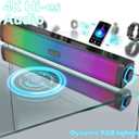 2 x Touch Control Computer Speakers, Bluetooth Speakers for Computer Desktop PC with Colorful Dynamic RGB Lighting, USB Powered Gaming Speakers with 3.5mm Aux Cable for Monitor Laptop Tablet