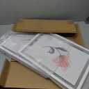 DLQuarts 13x19 Floating Picture Frame for 11x17/11x14 Photos, 2-Pack Solid Wood Double Plexiglass Wall Art Frames, Any Size Photo up to 13x19 Display, White