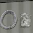 Aniai 18/2 SPT-1 Wire 50FT with 3PCS Vampire Plugs - Low Voltage Landscape Wire Electrical Wire - 18 Gauge Electrical Wire 2 Conductor - White