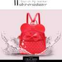 KL928 Girls Mini Backpack Bowknot Polka Dot Cute Small Daypacks Convertible Shoulder Bag Purse for Women