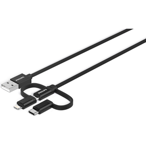 Philips 3 In 1 USB Charge Cable  USB-C and Lightning connectors into 1. You will only need this cable for all your mobile devices.
