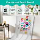 Christian Beach Towel 30x60 Inch, God is Within Her She Will Not Fall Bible Verse Oversized Bath Pool Swim Towels Blanket for Bathroom Travel Swimming Camping Picnic Sport, Christian Gifts