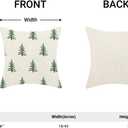 CXMEIFLY Christmas Pillow Covers 18x18 Inch Set of 2 Sage Green Christmas Tree Decor Throw Pillows Winter Xmas Holiday Farmhouse Outdoor Cushion Cases for Couch Bed Decorations
