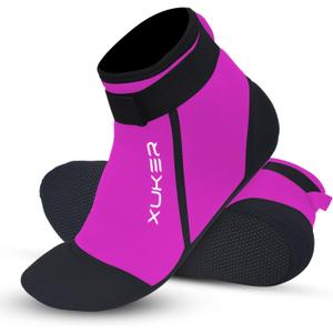 XUKER Neoprene Socks, 3mm Beach Volleyball Sand Soccer Water Wetsuit Socks for Diving Snorkeling Kayaking Paddling (Pink,XS)