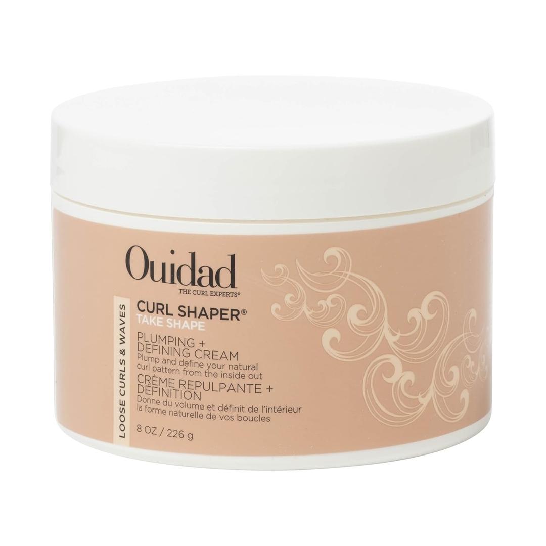 Ouidad Curl Shaper Take Shape Plumping Defining Cream 8oz | Volumizing Styling Formula for Loose Waves Medium Thick Hair | Lightweight Frizz Control Enhancer Soft Hold Texture Booster
