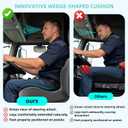 Seat Cushion, Memory Foam Truck Seat Cushion, L-Shaped Ergonomic Design Chair Cushion with Lumbar Support for Back Pressure Relief, for Long Sitting Office Worker and Truck Drivers