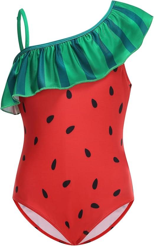 uideazone Girls One Piece Swimsuit with Cover Up Wrap Skirt Set Cool Printed Two Piece Bathing Suit 6-12T (8-9 Years, Butterfly)