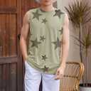 American Trends Mens Tank Tops Beach Summer Sleeveless Tee Shirts Hawaiian Muscle Graphic Tank Tops for Men (XL)