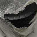 4 Pack 8 Inch Rubber Replacement Tire, Semi-Pneumatic Tire Plastic Wheel with 1/2-Inch Bore Offset Axle for Hand Trucks, Lawnmowers, Utility Carts, Black