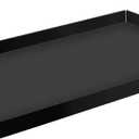 VANRA Metal Serving Tray Portable Bed Tray with Handles for Coffee Table, Living Room, Kitchen and Bathroom (Black)