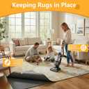 8x10 Non Slip Rug Pad Gripper, 1/4" Thick Cushioned Carpet Pads for Hardwood Floors, Felt and Silicone Backing, Under Area Rugs Anti Skid Mat Keep Rugs in Place