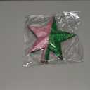 Sosation Christmas Witch Pink and Green Glitter Star Tree Topper Ornaments Witch and Princess Bethlehem Star Xmas Tree Decorative for Halloween Christmas Wizard Party Decoration