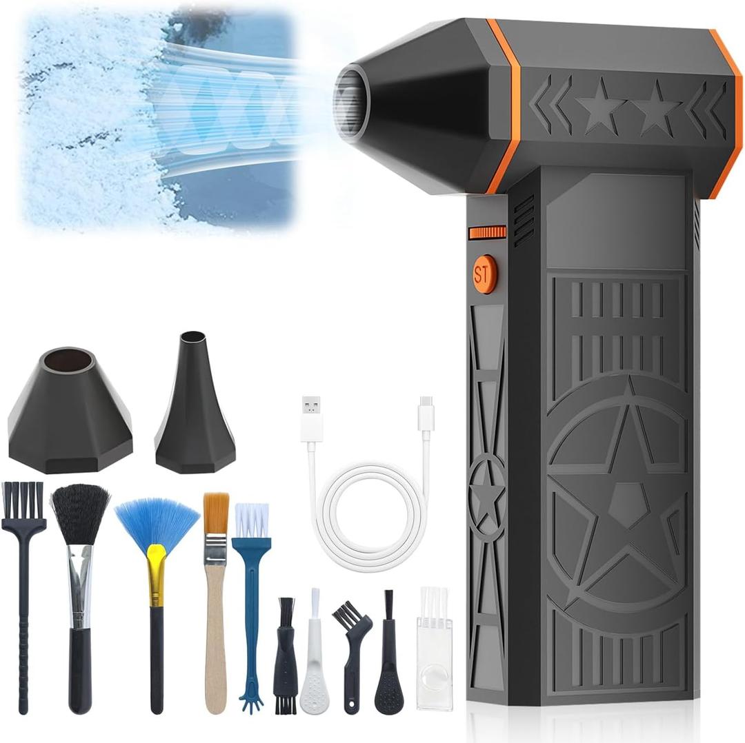 Upgrade Snow Whiz Turbo Blower,Suptruck Frostblazer Thermal Snow Blower,130,000RPM Mini Turbo Snow Blower,Portable Car Snowwith Efficient Turbine Tech, Car Windshield Defrost, Snow Removal (1 Set)