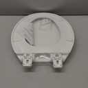 Round Toilet Seat, Standard 16.5 Slow/Soft Close Round Toilet Seat for Round Toilets, No-Slam Quiet-Close Lid, Easy-to-Install, White, Durable Never-Loosen Design